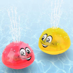 Baby Bathroom Play Water Bath Toy Children Electric Induction Sprinkler Ball with Light & Music, Yellow