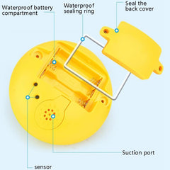 Baby Bathroom Play Water Bath Toy Children Electric Induction Sprinkler Ball with Light & Music, Yellow