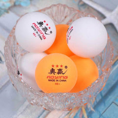 ROYING 10 PCS Professional ABS Table Tennis Training Ball, Diameter: 40mm, White 3Stars, Orange 3Stars