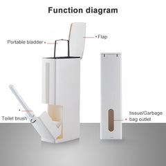 Bathroom Trash Can Toilet Brush Set Toilet Garbage Container