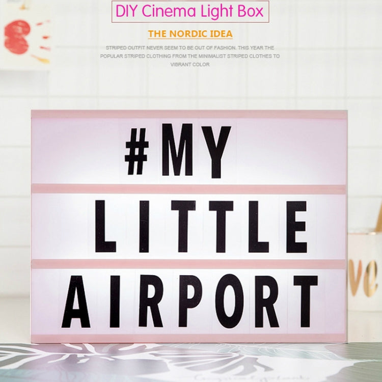 Alphabet Handmade Puzzle Light Box Decoration Night Light Home Decoration with Black and White Card, Pink box pink strip, White box white strip, Black box black strip, Black box white strip