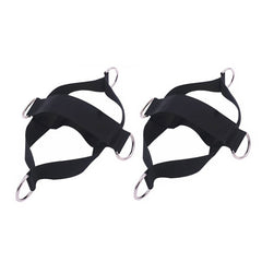 1 Pair Fitness Shoe Cover Pull Rope Fitness Equipment Straps, 1 Pair Pull Rope (Black)
