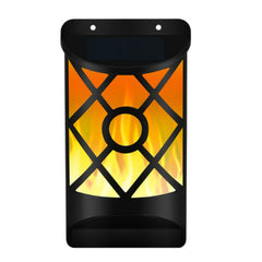Solar Flame Courtyard Flood Light Wall Lamp Outdoor Lawn Landscape Street Light Induction Lamp, 66 LEDs