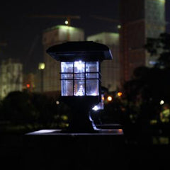 Solar Pillar Light Outdoor Waterproof Decorative Garden Lawn Wall Lamp