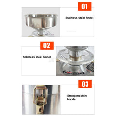 Household Stainless Steel Refiner Large Capacity  Slurry Separation Fresh Grinding Soymilk Tofu Machine, CN Plug, 100/1100W, 125/1500W, 130/1800W, 150/2200W