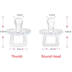 Baby Products Full Silicone Round Head Thumb Transparent Pacifier, Thumb, Round Head