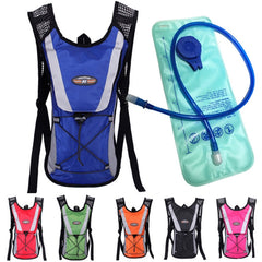 Outdoor Sports Mountaineering Cycling Backpack with 2L Water Bag, Blue with Water Bag, Red with Water Bag, Orange with Water Bag, Black with Water Bag, Pink with Water Bag, Green with Water Bag
