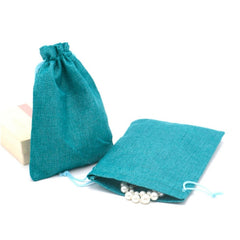 50 PCS Multi size Linen Jute Drawstring Gift Bags Sacks Wedding Birthday Party Favors Drawstring Gift Bags, 9x12cm