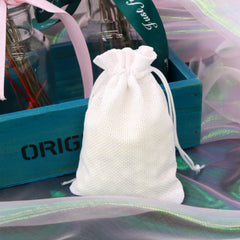 50 PCS Multi size Linen Jute Drawstring Gift Bags Sacks Wedding Birthday Party Favors Drawstring Gift Bags, 15x20cm