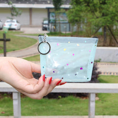 Mini Waterproof PVC Jelly Coin Purse Transparent Zipper Bag