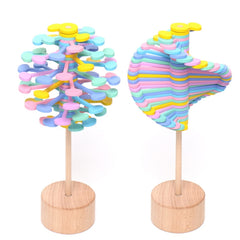 Solid Wood Rotating Lollipop Fischer Series Creative Ornaments Decompression Toy Decompression Artifact