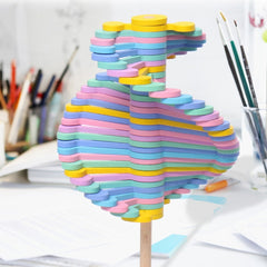 Solid Wood Rotating Lollipop Fischer Series Creative Ornaments Decompression Toy Decompression Artifact
