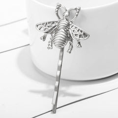 2 PCS Retro Hair Accessories Fashion Temperament Matte Bee Hair Clip