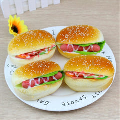 Cute Hamburger Squishy Slow Rising Cream Scented Decompression Toys Decoration Squeeze Children Toy, Cute Hamburger