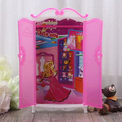 Princess Furniture Wardrobe Dolls Toys Doll House Closet Toys Accessories, Closet Toys Accessories