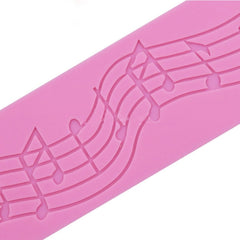 2 PCS Note Cake Decoration Silicone Mould Fondant Cake Tool Baking DIY Mould, Note Shape