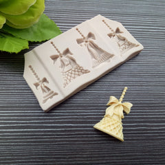 2 PCS Christmas Bells Chocolate Candy Cookie Cake Decorating Tools DIY Baking Fondant Food Grade Silicone Mold, Christmas Bells