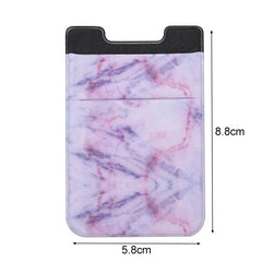Marble Pattern Road Stretch Phone Back Plastic Card Holder Sticky Phone Clip