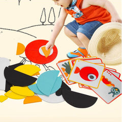 Creative Montessori Fun Children Puzzle Toys Baby Early Education Multi-functional Puzzle DIY Tangram