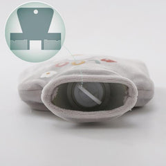 Cartoon Flowers Plush Hot Water Bottle Bag Injection Water Hand Warmer