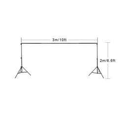 200 * 300cm Photo Studio Background Support Backdrop Crossbar Kit, 200x300cm