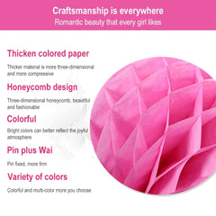 2 PCS Wedding Room Decoration Festive Mall Decoration Paper Honeycomb Ball Lantern, 6 inches 15 cm, 8 inches 20 cm, 10 inches 25 cm, 12 inches 30 cm