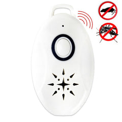 Mini Portable Outdoor Ultrasonic Repellent Anti-insect Anti-mouse for Camping Outdoor Activities, Mini Insect Repellent White