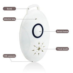 Mini Portable Outdoor Ultrasonic Repellent Anti-insect Anti-mouse for Camping Outdoor Activities, Mini Insect Repellent White