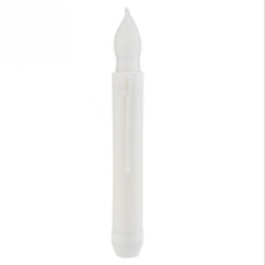 12 PCS/ Box LED Electronic Candle Light Flameless Candle Light Long Rod Christmas Candle, Flashing Warm White Light