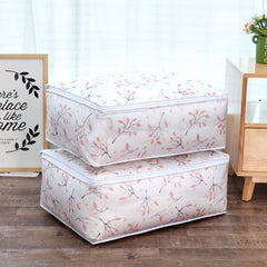 Foldable Storage Bag Clothes Blanket Quilt Transparent Printing Travel Luggage Storage Bag, 55x36x20cm, 57x40x22cm