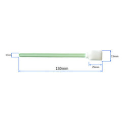 100 Sticks Inkjet Sponge Flat Head Cleaning Wipe Industrial Rod, 13cm