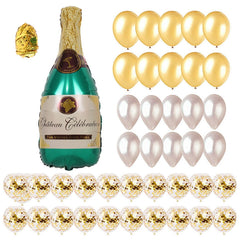Champagne Bottle Aluminum Foil Balloon Set Wedding Party Cocktail Party Decoration Balloon, Champagne Bottle Decoration Balloon