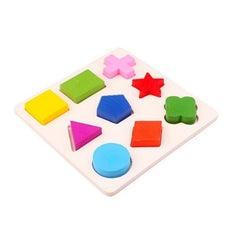 Children Educational Toys Early Education Geometric Shapes Wooden Toys, Color