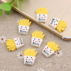 10 PCS French Fries Resin Children DIY Accessories, 10 PCS DIY French Fries