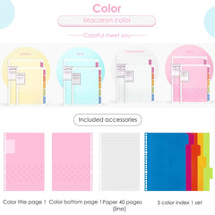 Loose-leaf Notebook Rainbow Cookie Daily Plan Personal Diary Notebook, A5, B5, A4