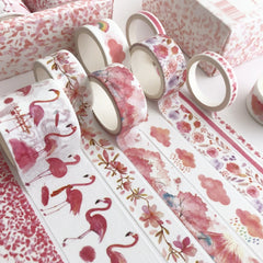 8 Roll / Box Paper Tape Basic Handbook Material Set Small Fresh Girl DIY Decorative Tape Antique Hand Account Sticker, (Life, Green, Blue Rhythm, Dream Love, Fruity Time, Dreamland