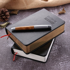 Ultra-Thick Retro Simple Lmitation Leather Thick Horizontal Blank Notebook, Specifications:Large Gold Rim Horizontal Line, Small Gold Rim Blank, Small White Rim Blank, Large White Rim Blank, Large White Rim Horizontal Line, Large Gold Rim White        ...