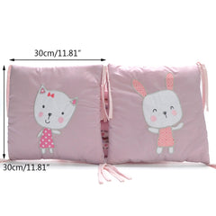 Crib Perimeter Embroidery Bunny Bedding Baby Cotton Anti-collision, 30 x 30 cm