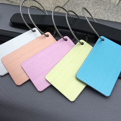 Brush Aluminum Luggage Tag Luggage Boarding Pass Check Tag