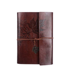PU Maple Retro Straps Handbook Loose-leaf Notebook, A6