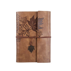 PU Maple Retro Straps Handbook Loose-leaf Notebook, A5