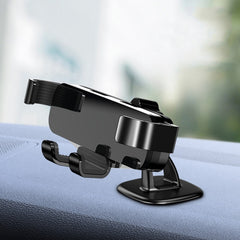 650 Vehicle-mounted Mobile Phone Gravity Bracket Air Outlet Navigation Holder, Black, Paste Black
