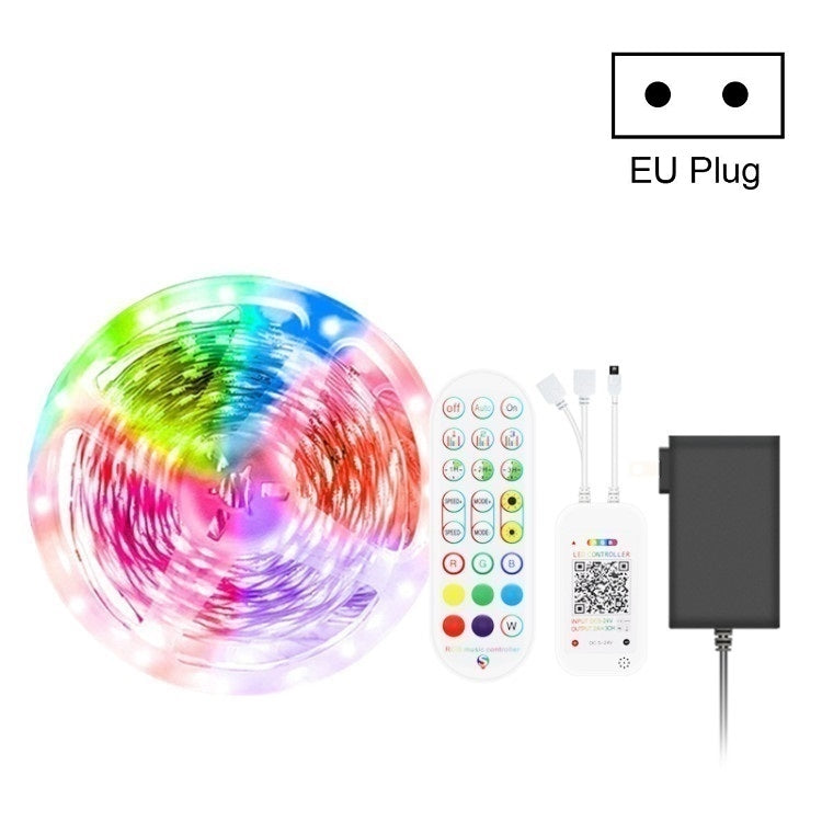 Bluetooth Suit Smart Music Sound Control Light Strip Waterproof 5050 RGB Colorful Atmosphere LED Light Strip With 24-Keys Remote Control, 5M 150 LEDs, 5M 300 LEDs, 10M 300 LEDs, 10M 600 LEDs