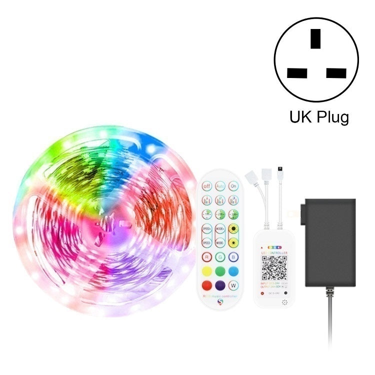 Bluetooth Suit Smart Music Sound Control Light Strip Waterproof 5050 RGB Colorful Atmosphere LED Light Strip With 24-Keys Remote Control, 5M 150 LEDs, 5M 300 LEDs, 10M 300 LEDs, 10M 600 LEDs