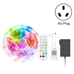 Bluetooth Suit Smart Music Sound Control Light Strip Waterproof 5050 RGB Colorful Atmosphere LED Light Strip With 24-Keys Remote Control, 5M 150 LEDs, 5M 300 LEDs, 10M 300 LEDs, 10M 600 LEDs