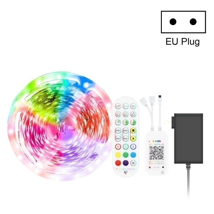 Bluetooth Suit Smart Music Sound Control Light Strip Waterproof 5050 RGB Colorful Atmosphere LED Light Strip With 24-Keys Remote Control, 5M 150 LEDs, 5M 300 LEDs, 10M 300 LEDs, 10M 600 LEDs