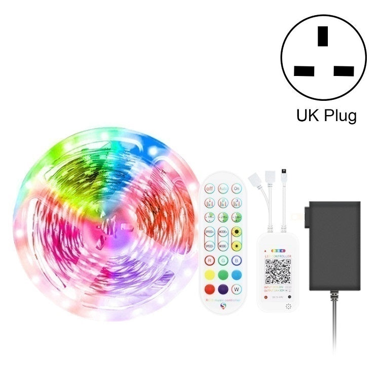 Bluetooth Suit Smart Music Sound Control Light Strip Waterproof 5050 RGB Colorful Atmosphere LED Light Strip With 24-Keys Remote Control, 5M 150 LEDs, 5M 300 LEDs, 10M 300 LEDs, 10M 600 LEDs