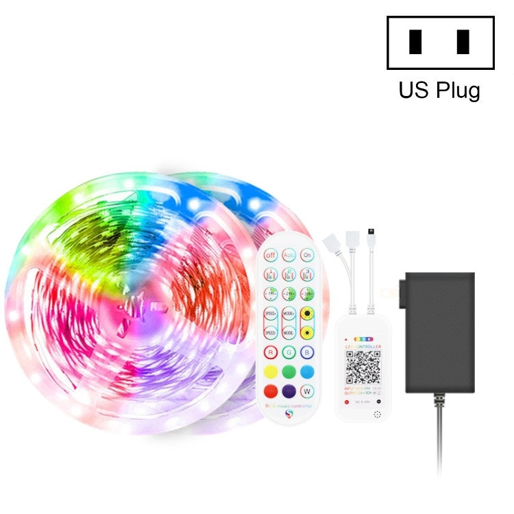 Bluetooth Suit Smart Music Sound Control Light Strip Waterproof 5050 RGB Colorful Atmosphere LED Light Strip With 24-Keys Remote Control, 5M 150 LEDs, 5M 300 LEDs, 10M 300 LEDs, 10M 600 LEDs