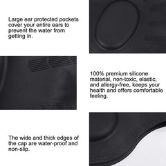 Silicone Ear Protection Waterproof Swimming Cap for Adults with Long Hair, Long Hair Swimming Cap(Black), Long Hair Swimming Cap(Blue), Long Hair Swimming Cap(Pink), Long Hair Swimming Cap(Silver), Long Hair Swimming Cap(Yellow)                        ...
