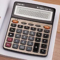 Deli 1559N Live Voice Calculator Multifunctional Office Finance 12-bit Calculator, 1559N